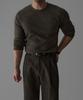 Baulopeulodeogteu Hairy Muscle Round Long Sleeve Knit Tee [Brown]