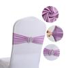 LMETJMA 10 Pcs Spandex Chair Sashes Premium Stretch Bows With Buckle Slider Universal Elastic Bands for Wedding Party Banquet