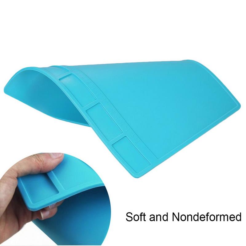Silicone Mat, Heat-resistant AIDA S-110, for Equipment Repair and Spare Parts Layout / 280x200 Mm 