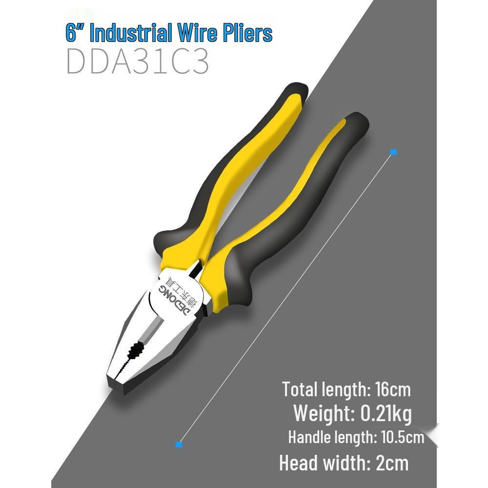 6-inch & 8-inch Multipurpose Industrial Grade Needle Nose & Diagonal Nose Pliers – Electrician's Steel Hand Tool