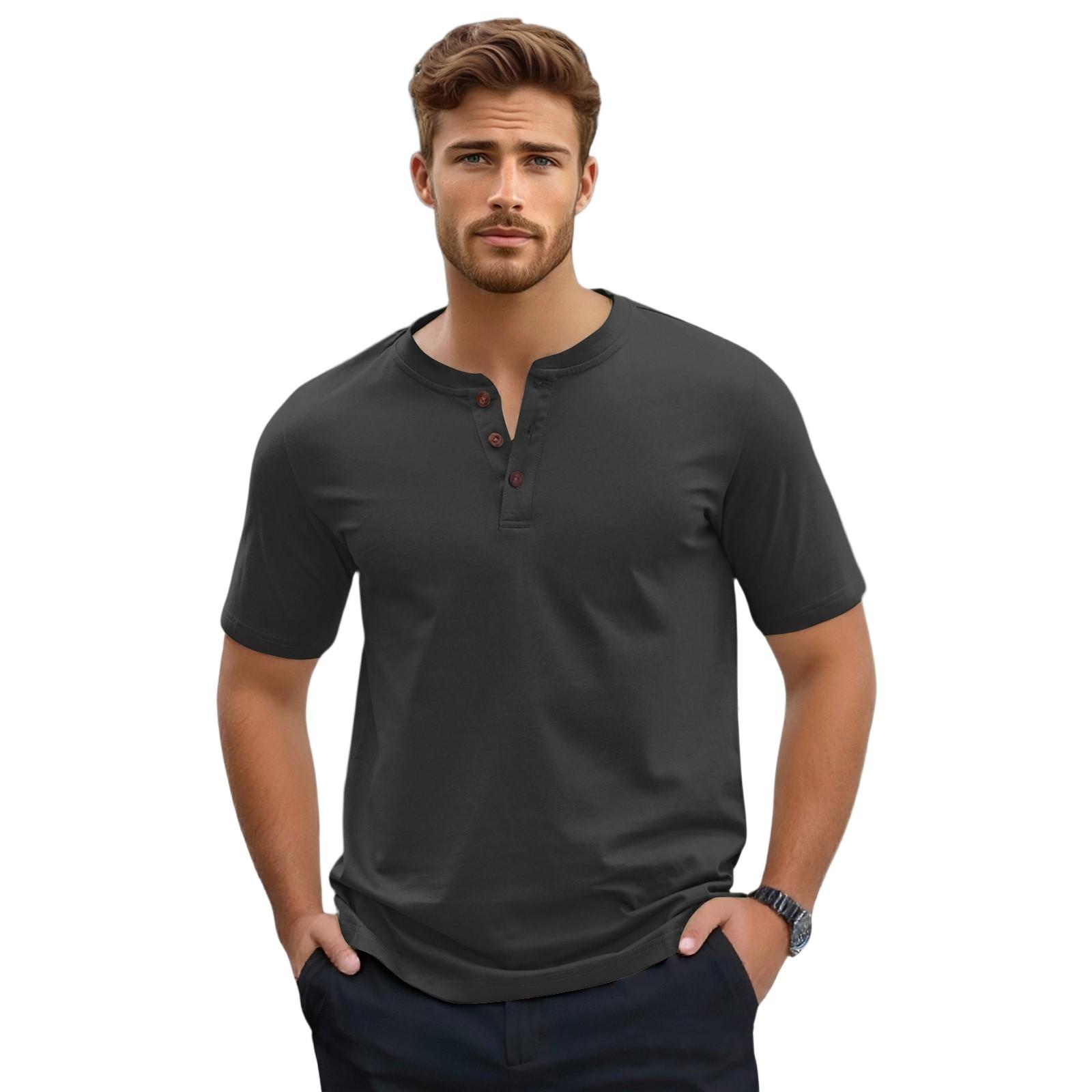 

Мужская футболка с коротким рукавом на пуговицах M