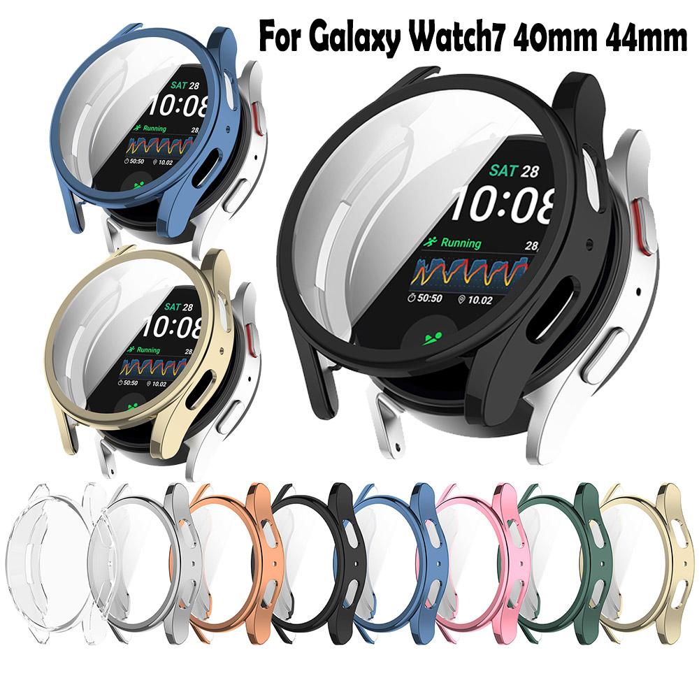 Plně Ochranný Kryt Pouzdro Shell Pro Samsung Galaxy Watch 7 40mm 44mm Příslušenství pro Chytré Hodinky Rámeček Pouzdra TPU Ochrana Obrazovky