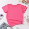 1-10 Years Old Girls Days Of Week Cotton Tees Week Calendar Graphic Print Casual & Trendy T-shirts For Spring & Summer