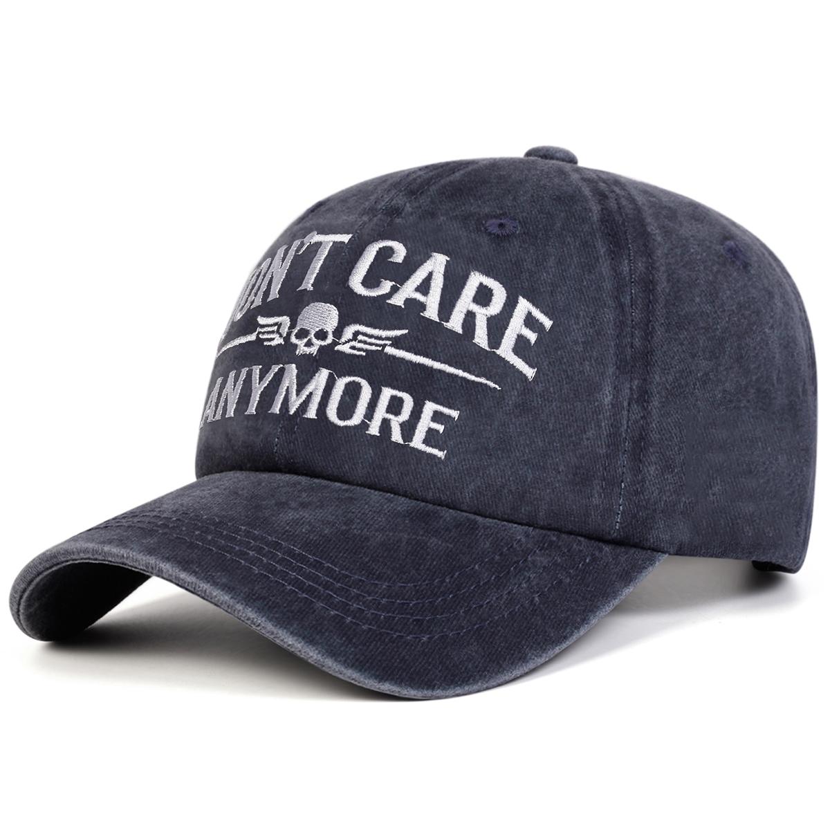 

Unisex Dont Care Anymore Embroidery Wash Baseball Caps Spring Autumn Outdoor Adjustable Casual Hats Sunscreen Hat Sports Cap