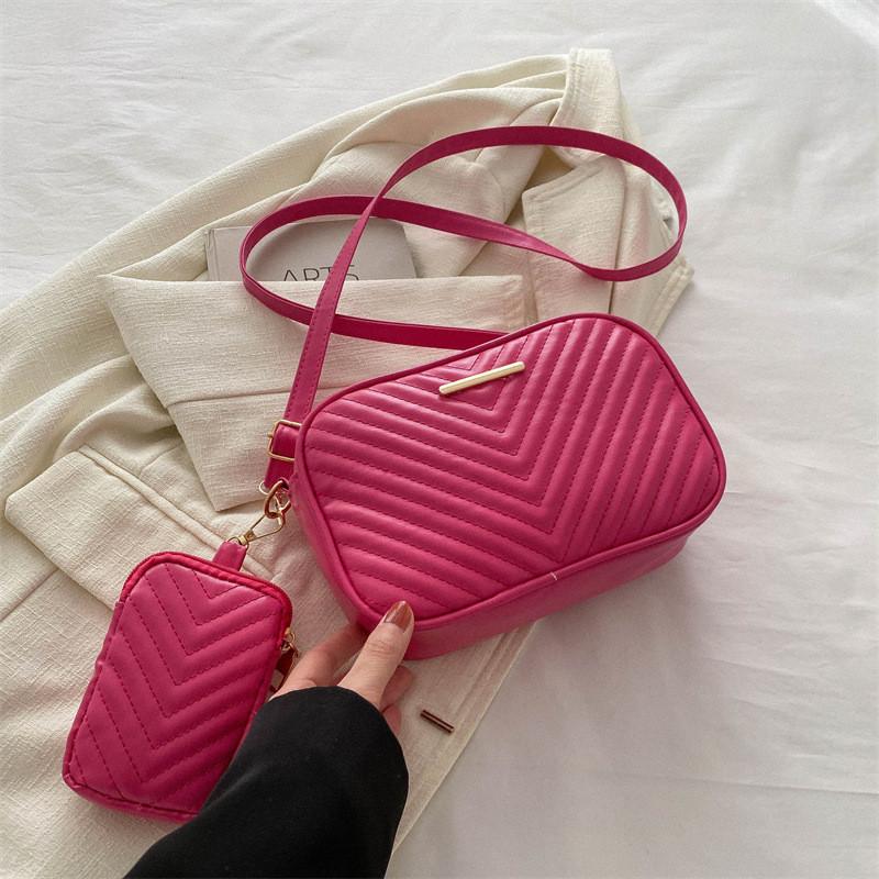 

Fashionable Stylish Casual Women s Pu Bag Simple Vintage Solid Color Square Bag троянди рожеві кольору