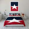 White star, red background. Bedding sets Duvet cover sets Duvet covers Pillowcases(1*Duvet Cover 2*Pillowcases without duvet insert)