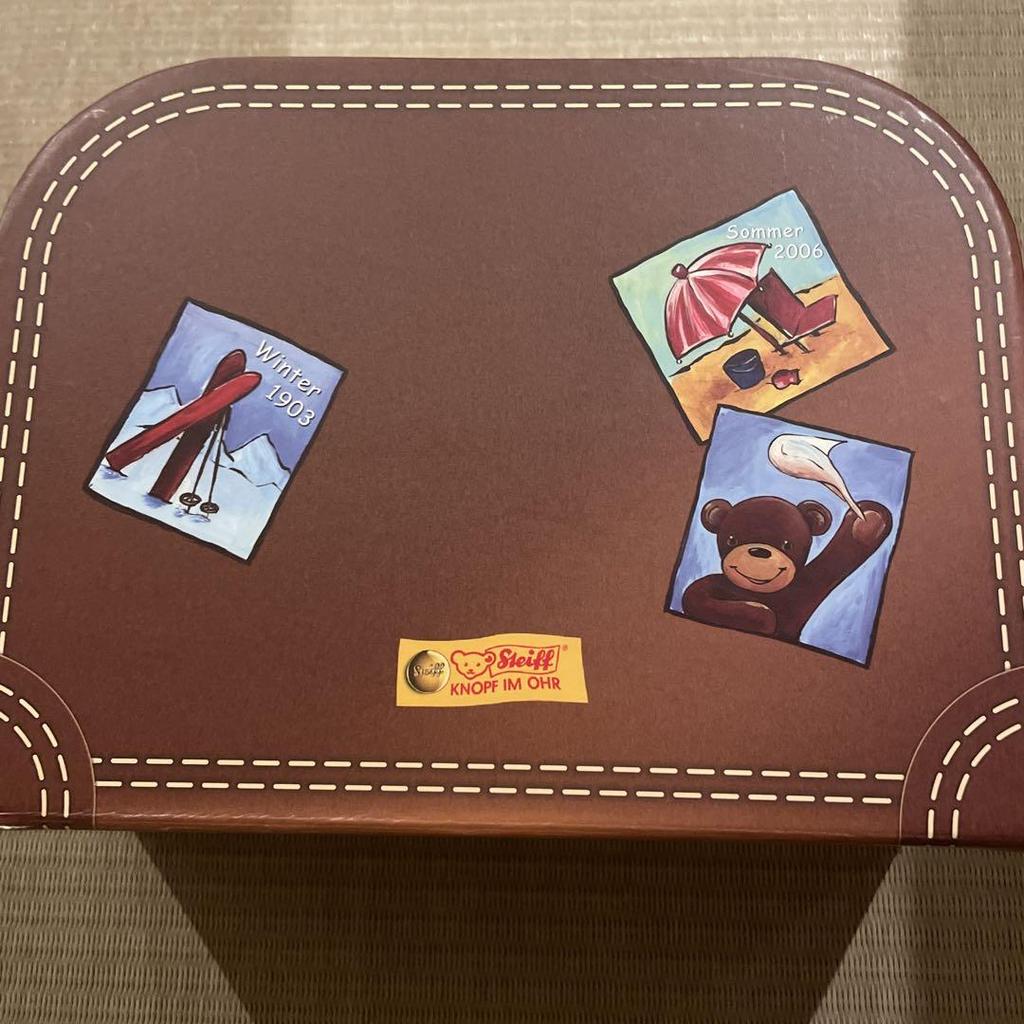 [USED] Steiff Teddy Bear Bag Box White