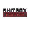 3D Zinc Alloy Emblem SHITBOX EDITION Badge Car Tail Side Sticker Accessories for Jeep, Dodge, Chrysler and Trucks. ALU1