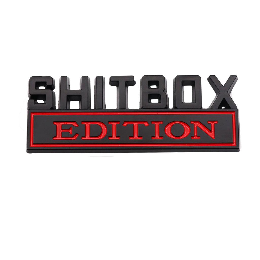 3D Zinc Alloy Emblem SHITBOX EDITION Badge Car Tail Side Sticker Accessories for Jeep, Dodge, Chrysler and Trucks. ALU1