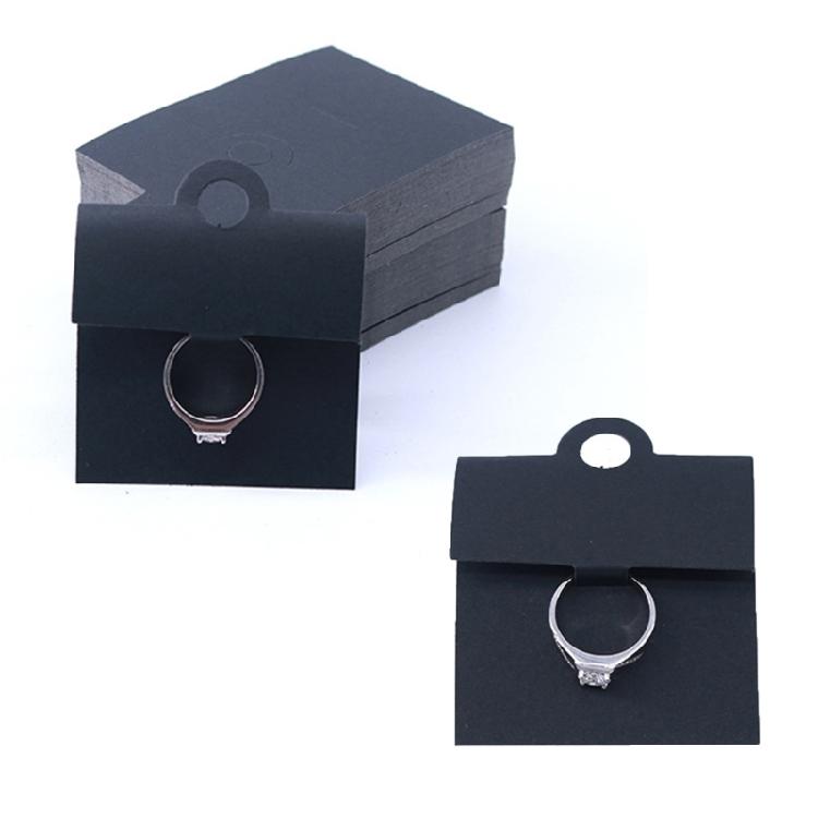 100 Pcs Kraft Ring Display Cards with Hanging Holes Blank Jewelry Display Cards