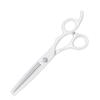 DEEDS GTZ White Scissors Thinning Scissors Thinning for Hairdressers and Includes Set of 2 [PF] (5.5 Inches) (Approx. 25% Rate) Barbers, Case,