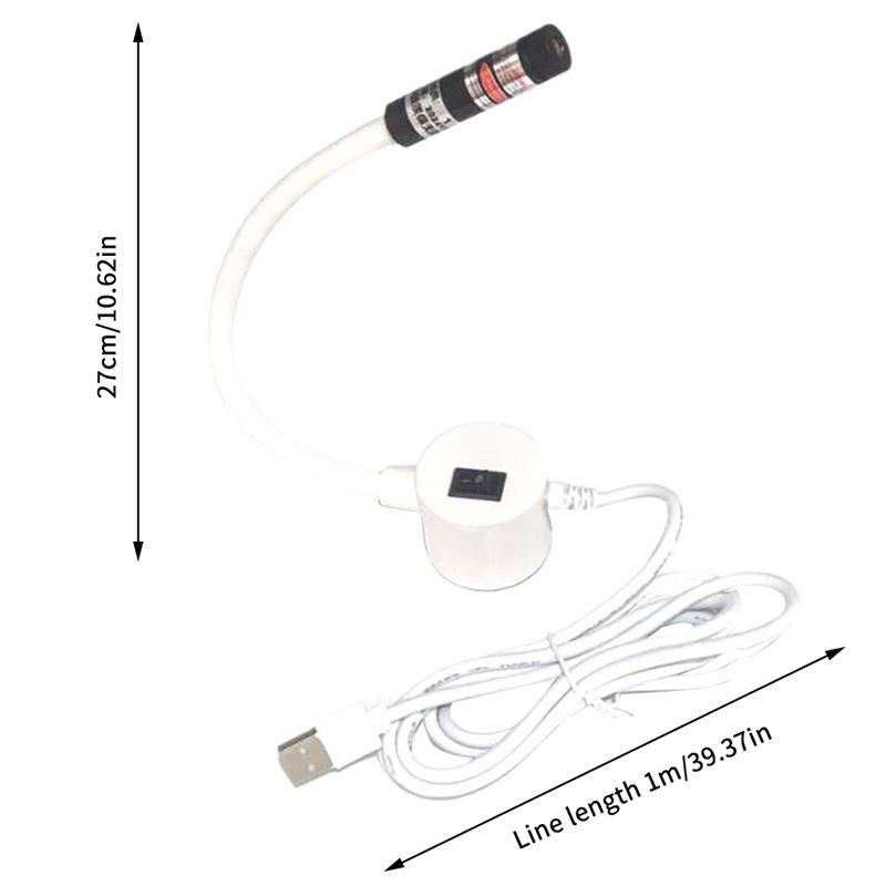 Usb Red Laser Positioning Light Infrared Working Lamp Cutting With Magnetic Base Dc5V Line/Cross Sewing Machine Accessories