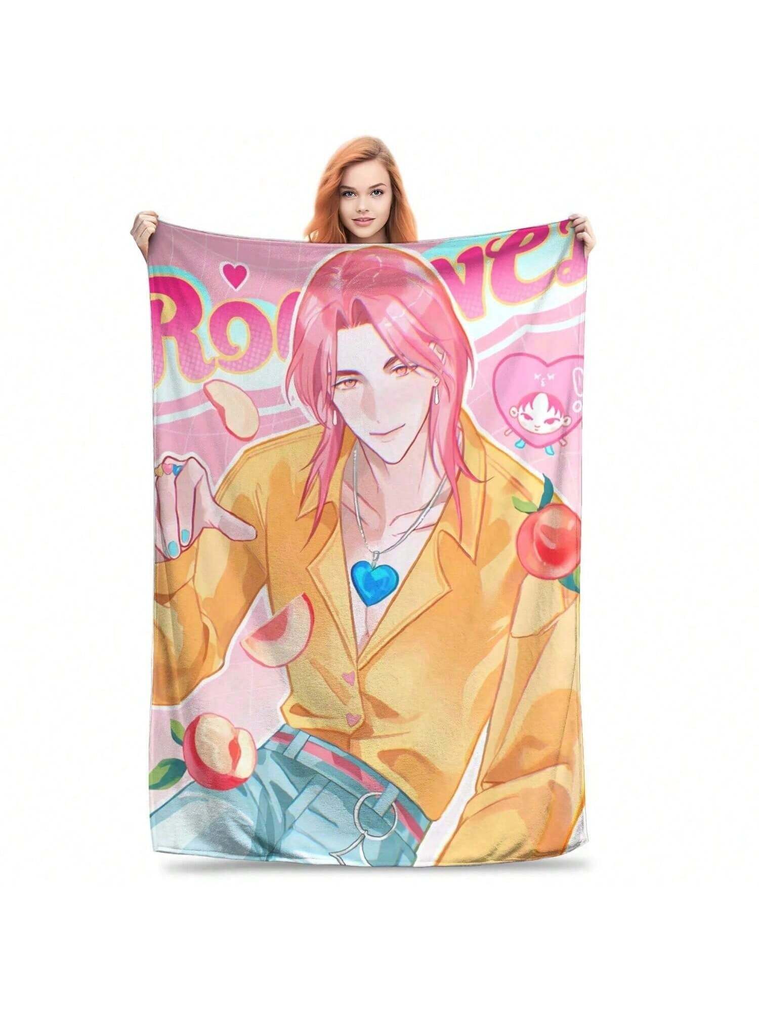 

Idol Kpop Singer Blanket Quality Super Warm Throw Blanket Winter Living Room Print Bedspread 75X95CM сірий колір