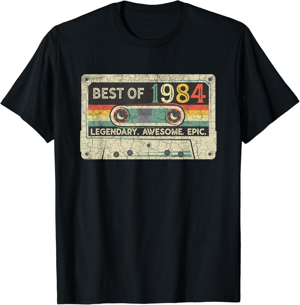 Funny 40th Birthday O Neck Shirt Fashion Print Casual Short Sleeve Male Tops Vintage 1984 Limited Edition Retro Mens TShirt
