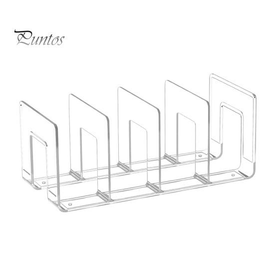 

Книжная полка из акрилового материала, многослойный дизайн, прозрачный вертикальный стеллаж для хранения канцелярских принадлежностей, офисный органайзер прозрачный