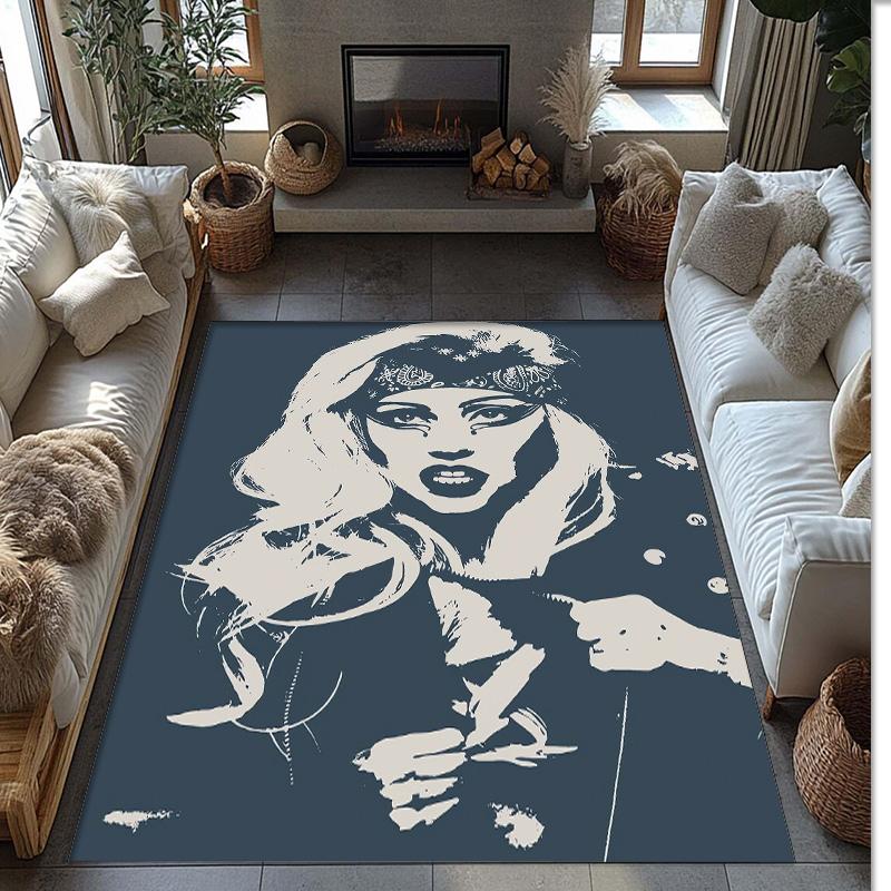 Soft Crystal Velvet Floor Rug,Lady Gaga Anti Slip Decorative Carpet, Plush Area Mat For Indoor Home Decoration