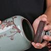 Jiakangming Retro Ge Kiln Ceramic Tea Caddy