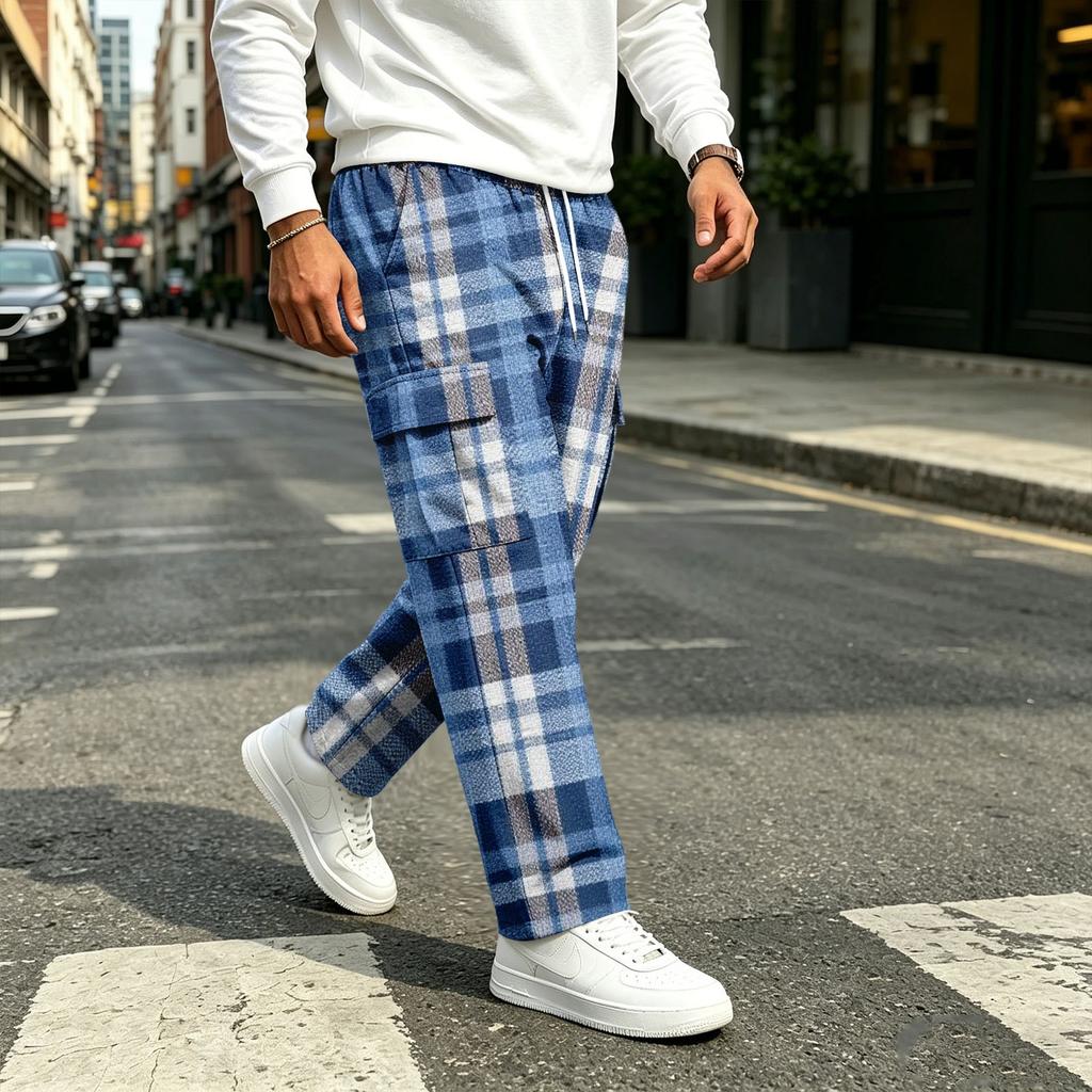 Men's Casual Straight Leg Drawstring Jogger Pants for Commute and Sports