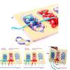 Wooden Shoelace Tying Puzzle Toy For Kids Educational Learning And Fine Motor Skills Development