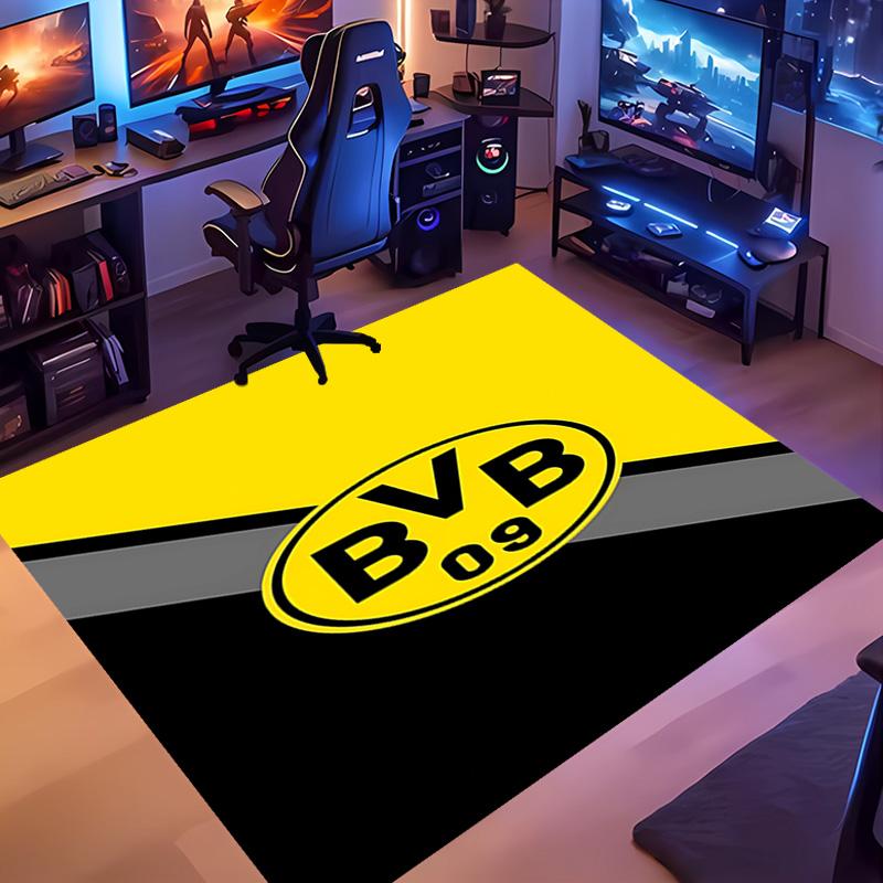 1pc Borussia Dortmund Entrance Mat, Non-Slip Mat Area Rug,Room Decor, Outdoor Decor, Kitchen Rug,Doormat - Machine Washable, Easy to Clean