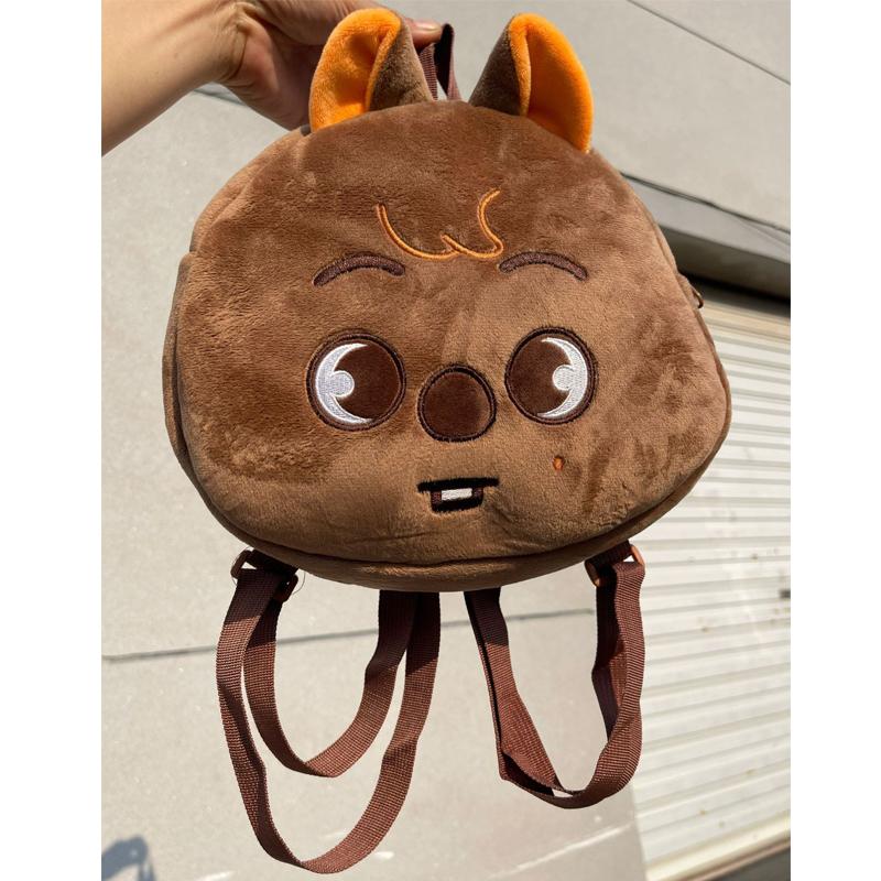 Stay Backpack Plush Bag Backpack Wolf Rabbit Piglet Bunny Cartoon Mini Backpack Chicken Fan Gift