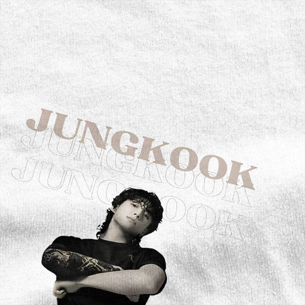 Jungkooks Vintage T-Shirt Sommer Koreanischer Pop Fantastische T-Shirts 100 Baumwolle Harajuku T-Shirt für Männer Kurzärmelige Freizeit-Tops