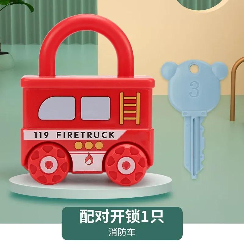 

Number Matching Lock Playthings Infant Educational Lock featuring Key Car Games Montessori Instructive Toy Sensory Playthings Designed For Children 1 красный