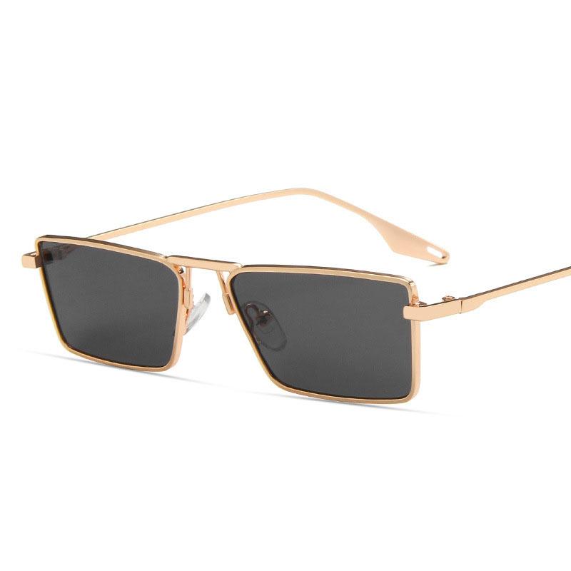 New Stylish Fashion Sunglasses Rectangle Shape Metal Frame Women's Sunglasses Outdoor Anti-glare Sunglasses for Men High Quality