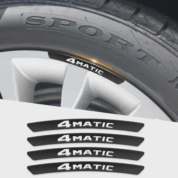 3D Aluminium 4MATIC A M G Logo Wheel Rim Sticker Decals Emblem Badge For Merced-es Ben-z A B C E S GLA GLC GLE GLS CLS Accessories