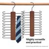 Wooden Tie Rack Space Saving Tie Rack Hanger Multifunctional Small Items Storage Rack for Ties Belt Scarf Organize