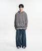 Mubeun Vintage Double-Pleat Wide Curved Denim Pants Washed Deep Blue