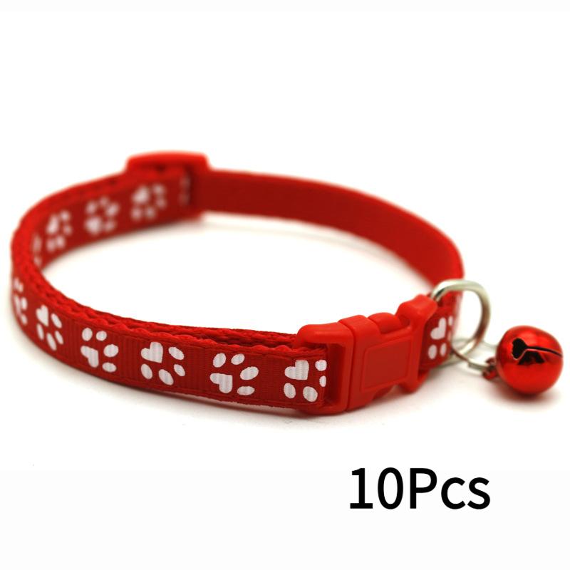 Haustier Patch Halsband Hund Katze Halsband Einzelner Pfotenabdruck Glockenhalsband Katze Schnalle Halsband Heiß verkaufendes Halsband