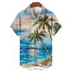 2026 Summer Men's Short Sleeve Shirt Hawaiian Style Beach Casual Men's Top