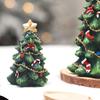 Lifelike Mini Christmas Tree Statue Resin Christmas Tree Ornaments  Home Xmas Decor