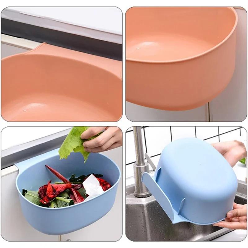 Household Handheld Culinary lidless Trash can organizer Cabinet door Trash basin Innovative Household desktop clutter organizer basket