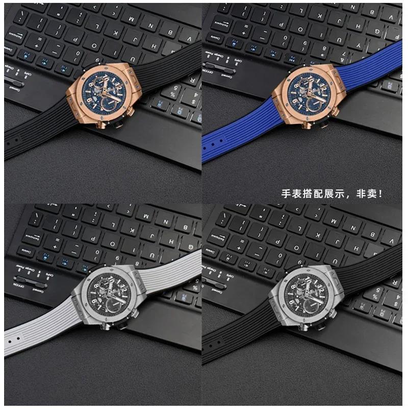 Uhrenzubehör 27mmx17mm Für HUBLOT Serie Uhrenarmband Silikonarmband 22mm Faltschließe Gummi Herren Armband Armband