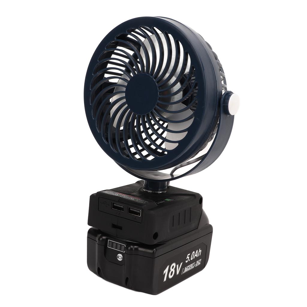 5in Cordless Fan Rechargeable Desk Fan Battery Powered Small Electric Fan with 2 USB Charging Ports