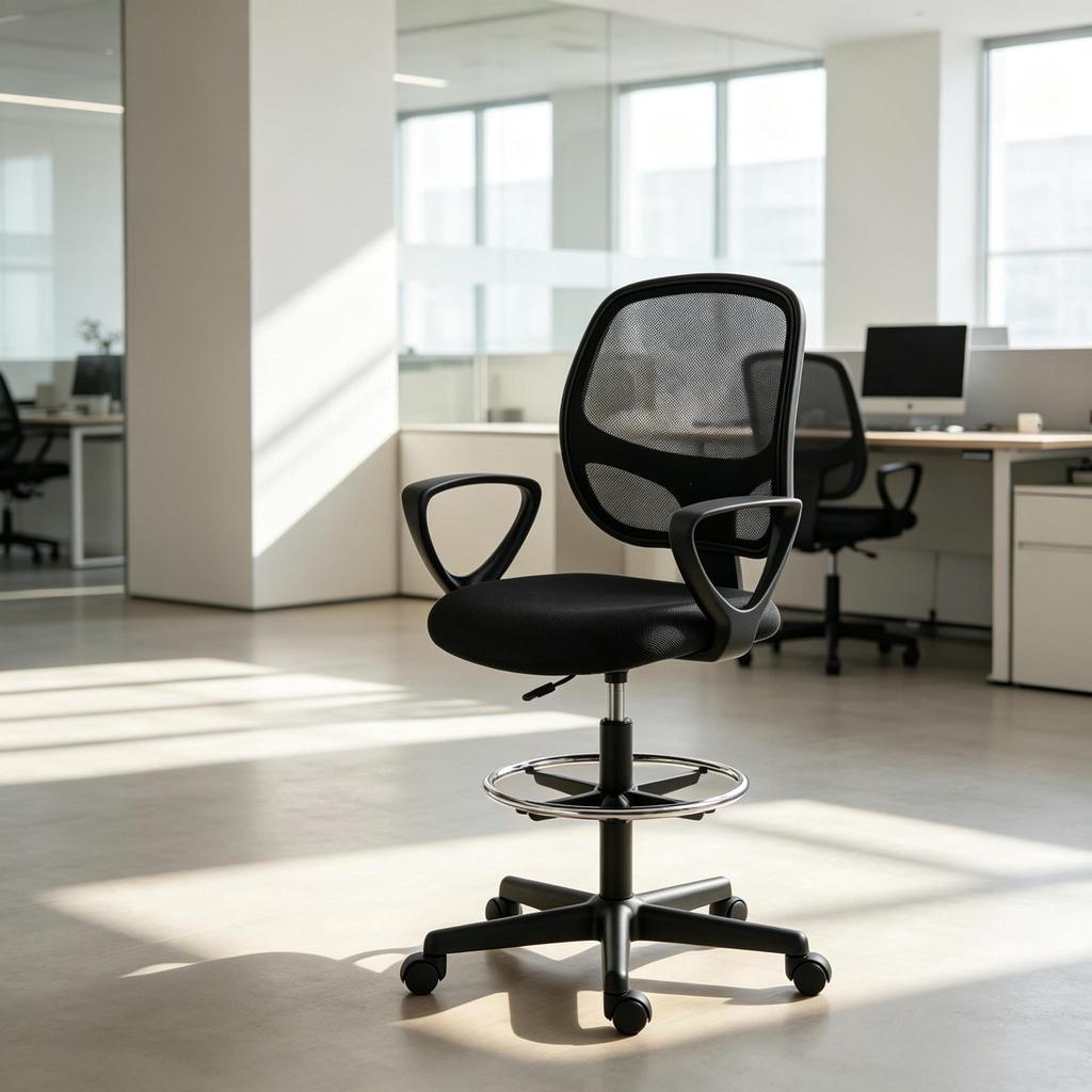 Ergonomic Desk Chair with Footrest & Reclining Function, Height-Adjustable Office Chair (only with office chair)