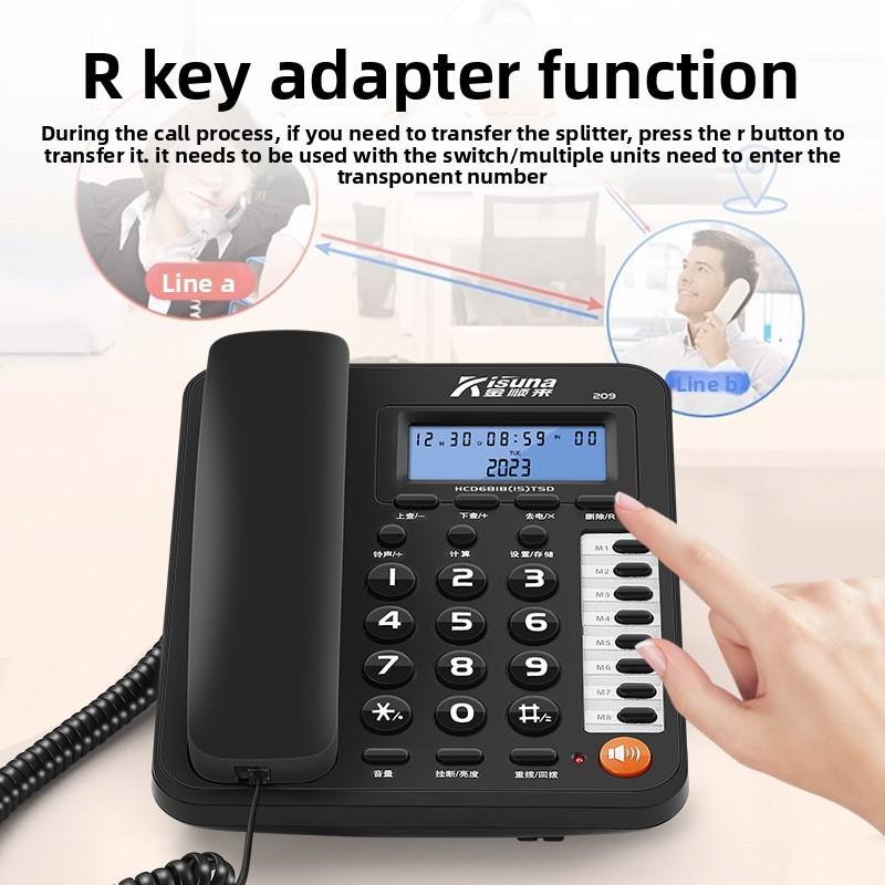 Phone Telephone Landline With Night Light Screen For Home Office Business Use