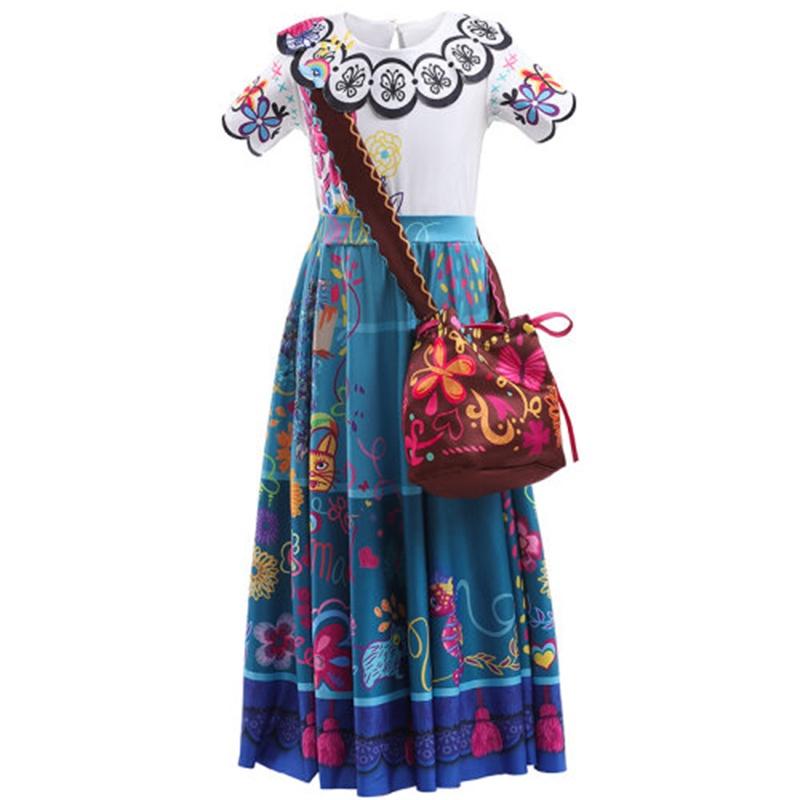 

2022 New Arrival Magical House Isabelle Series Children s Princess Dress Cosplay Floral Pattern Ideal For Summer Spring And Autumn 130cm/51.18in
