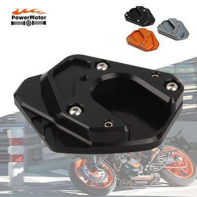 Motorrad Zubehör Seitenständer Vergrößerer Für KTM Duke 125 200 390 690 SMC Motocross Ständer Vergrößerungsplatte Pad CNC Aluminium