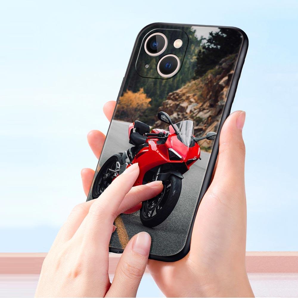 Moto Cross Motorcycle Sports Phone Case For iPhone 17 16 15 Pro Max 11 12 13 14 7 8 Plus SE 2020 X XR XS Cover Soft Black