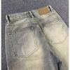 Erkek Retro Yıkanmış Vintage Geniş Paça Kot Pantolon, Erkek Bol Düz Paça Günlük Çok Yönlü Vibe Asılı Uzun Pantolon