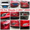 Chrome Front Rear Fog Light Lamp Door Handle Bowl Grille Strip Rearview Mirror Cover Trim For Mazda 3 2017 2018 Car Accessories