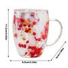 350ml Double Wall Glass Cup Dry Flowers Insulated Flowers Espresso Cup Coffee Mugs Duals Layered Glass Cups Dried Flowers