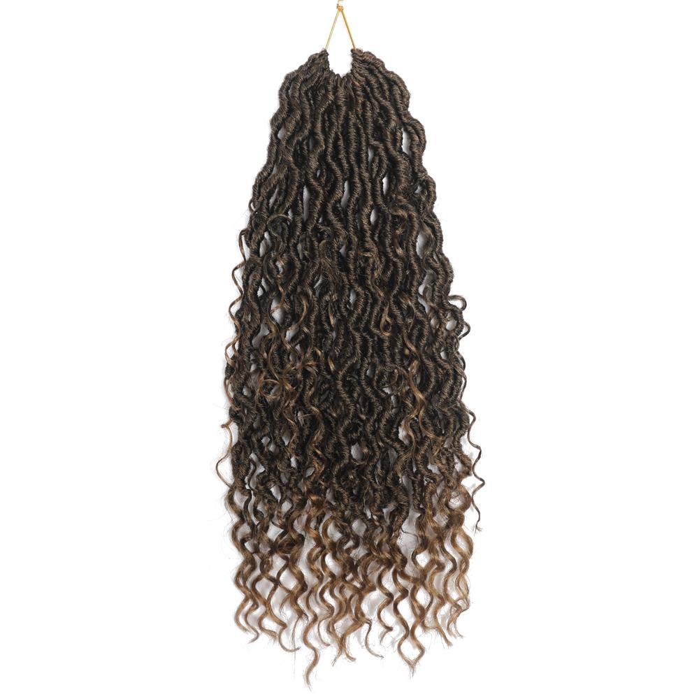 18 Zoll 100g Goddess Locs Häkelhaar Synthetisches Flechthaar Jumbo Braids Häkelzopfhaar Gypsy Locs Extension für Frauen