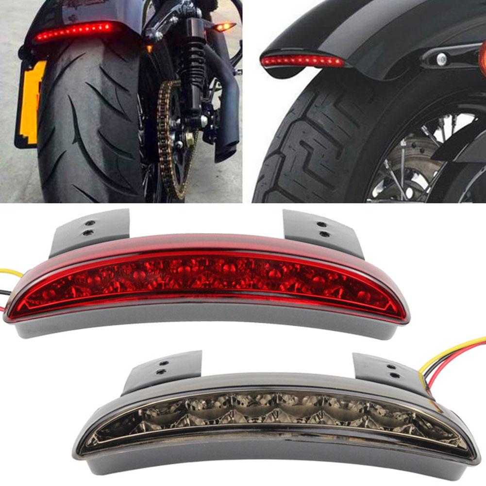 Motor Bike Motorcycle Lights Rear Fender Edge Red LED Brake Tail Light Motocycle for Touring Sportster XL 883 1200 Cafe Racer