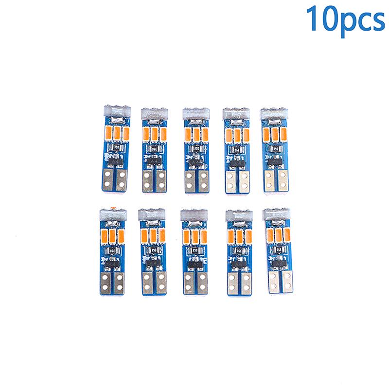 10Pcs Bright LED Bulbs T5 W3W W1.2W 70 73 74 Auto Dashboard Gauge Lamps Car Warning Indicator Instrument Cluster Light Lamps