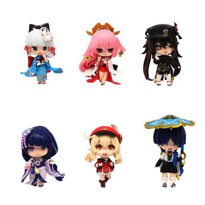 Genshin Impact Klee Yae Miko Raiden Shogun Anime Figur PVC 6 Stück/ Set Niedliches Modell Sammlung Ornamente Spielzeug Geschenk 10CM