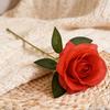 Konstgjord Rosblomma Realistisk Falsk Silkesblomma Gren Hem Kontor Bröllopsfest Bordsdekoration DIY Vas Faux Blomdekoration